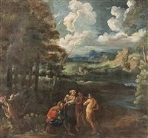 Giuseppe Zola-49-Scena classica in paesaggio